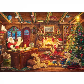 Puzzle Schmidt Spiele Thomas Kinkade Studios: Santa Checks the Wishlist 1000 piese