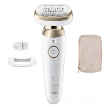 Braun Silk-épil 9 Flex SES9-011 Epilator 3D, Umed & Uscat, Alb/Auriu
