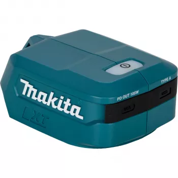 Makita ADP15 18V LXT Adaptor USB cu două porturi USB, 2,1 A per port, protecție la suprasarcină, Negru