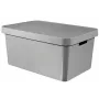 Curver Infinity Recycled Cutie de depozitare 45L cu capac, Gri, 56x39x27 cm