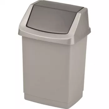 CURVER Click-it Coș de gunoi cu pedală 15L argintiu