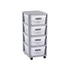CURVER Infinity Dulap cu roți cu 4 compartimente 11L 30x36x69cm Gri/Alb