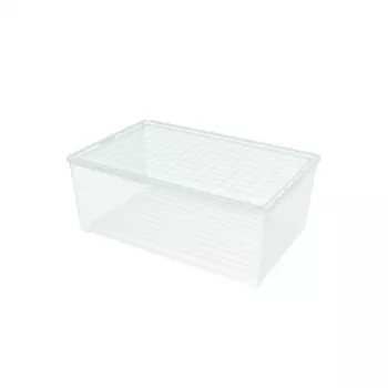 Cutie cu capac CURVER Textile Box 45 L 59,6x39,4x23 cm transparentă