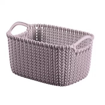 Coș de depozitare dreptunghiular CURVER Knit XS 3 L 25x18x14 cm mov deschis