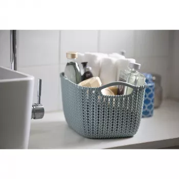 Coș de depozitare dreptunghiular CURVER Knit XS 3 L 25x18x14 cm mov deschis