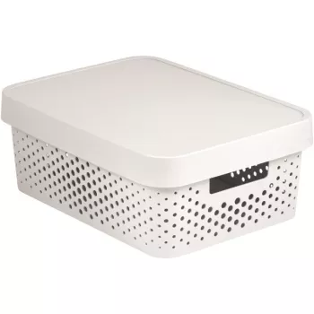 Curver Infinity Recycled Cutie de depozitare 11L cu capac, Alb
