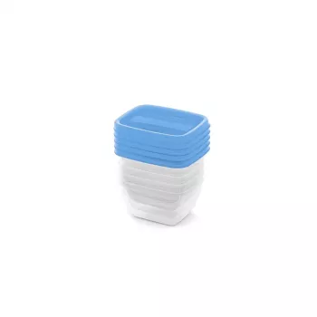 CURVER Vedo set cutii de depozitare dreptunghiulare 5x0,25L transparent albastru