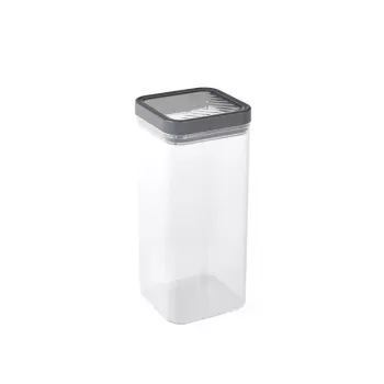 CURVER Kara Recipient pentru alimente uscate 1,8L corp transparent cu capac etanș gri închis plastic fără BPA suprapunabil