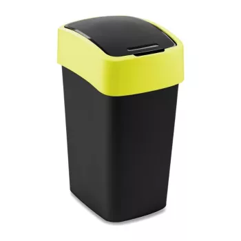 Coș de gunoi CURVER Flip Bin 25L negru/galben