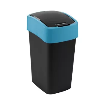 Coș de gunoi CURVER Flip Bin 25L negru/albastru