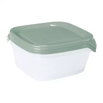 CURVER Fresh&Go set cutii de alimente pătrate 3 x 0,8 L verde