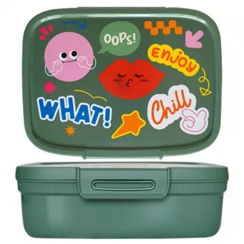 CURVER Snap Box cutie de depozitare alimente dreptunghiulară cu separator 1,8L verde