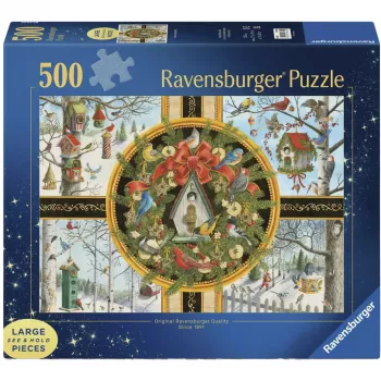 Puzzle Ravensburger piese mari Singvögel im Winter (500 piese)