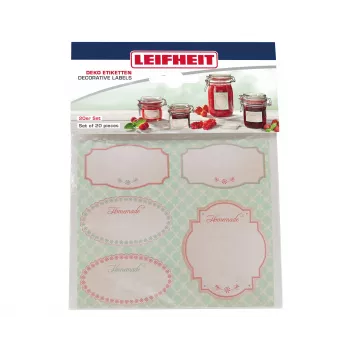 Set de autocolante decorative pentru borcane LEIFHEIT, pastel