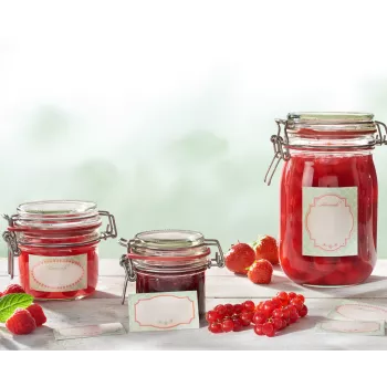 Set de autocolante decorative pentru borcane LEIFHEIT, pastel