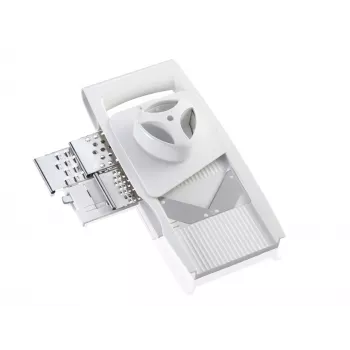 Tăietor universal LEIFHEIT cu 5 lame – ustensilă multifuncțională de bucătărie pentru ierburi, legume, aluat și altele, alb/verde