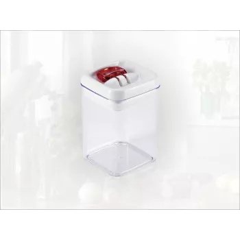 Recipient pentru alimente LEIFHEIT Fresh&Easy 800ml, etanș, stivabil, fără BPA, transparent cu capac alb/verde