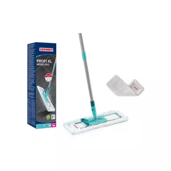Mop de podea LEIFHEIT Profi XL Micro Duo 42cm cu mâner pliabil și lavetă de rezervă SuperDuster