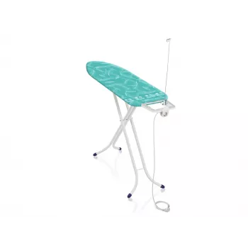 Masă de călcat LEIFHEIT Air Board M Compact Plus 120x38cm cu tehnologie Thermo-Reflect, înălțime reglabilă 75-95cm, pliabilă, husă din bumbac
