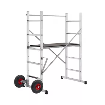 Schelă HAILO HobbyStep H3 din oțel, 2x5 trepte, platformă de lucru pliabilă