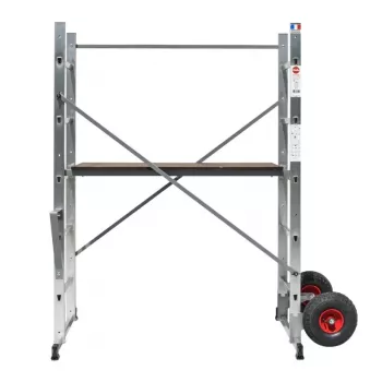 Schelă HAILO HobbyStep H3 din oțel, 2x5 trepte, platformă de lucru pliabilă
