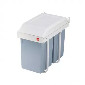 HAILO Multi-Box Duo L sistem de gunoi încorporat, 2x14L, alb