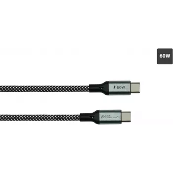 GoodConnections cablu spiralat magnetic USB 2.0 60W USB-C la USB-C, negru/alb, 1m 2060-MT010SW
