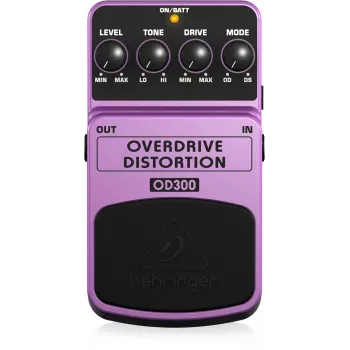 Pedală de efecte overdrive/distortion Behringer OD300, mov, negru