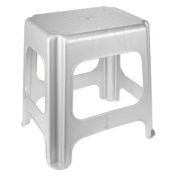 KEEEPER Maxi Max treaptă, argintiu deschis, 41 x 33,5 x 42,5 cm, sarcină 150 kg, antiderapant, stivabil