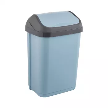 KEEEPER coș de deșeuri cu capac rotativ 25L Swantje 33,5x25,5x53,5cm albastru