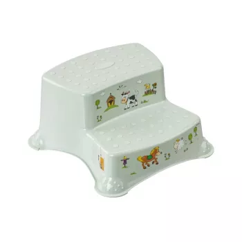 KEEEPER bancă cu două trepte Igor Funny Farm 40x37x21 cm verde soft