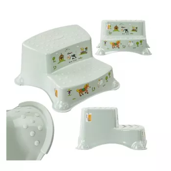 KEEEPER bancă cu două trepte Igor Funny Farm 40x37x21 cm verde soft