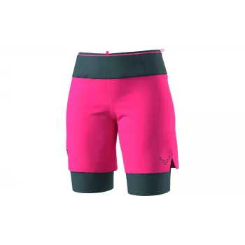 Șort de alergare Salewa Dynafit Ultra 2/1 pentru femei Pink Glo XS