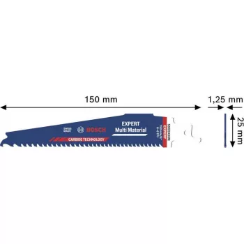 Bosch EXPERT Multi Material Lamă de ferăstrău sabie 2608902332 S959XHM, carbură, 150 mm, 6 TPI