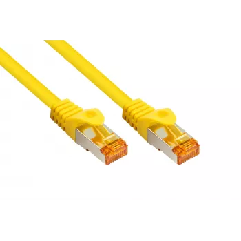 Cablu patch Kabelmeister Cat.7 S/FTP, 3m, galben, manta TPE, fără halogen, 10 Gbps
