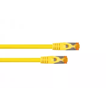 Cablu patch Kabelmeister Cat.7 S/FTP, 3m, galben, manta TPE, fără halogen, 10 Gbps