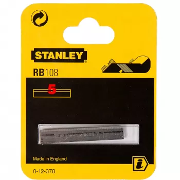 Cuțite de rindea de schimb STANLEY pentru RB10 și RB5, tăiș drept, set de 10, oțel SK5, lățime 44 mm