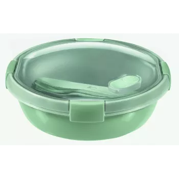 Cutie de prânz rotundă CURVER Smart Eco To Go, 1 L, Ø20x7 cm, verde soft