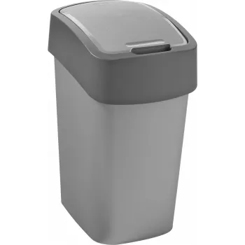 Coș de gunoi CURVER Flip Bin 9L argintiu/gri