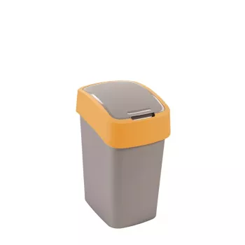 Coș de gunoi Curver Flip Bin 25L, argintiu/galben