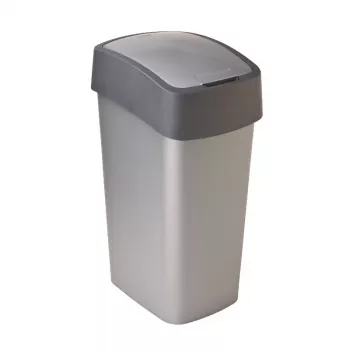 Coș de gunoi CURVER Flip Bin 45L argintiu/gri