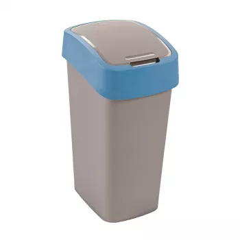 Coș de gunoi CURVER Flip Bin 45L argintiu/albastru