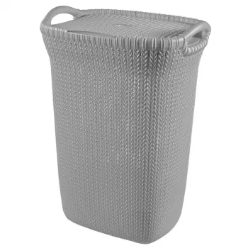 Cutie de rufe CURVER Knit 57L gri deschis