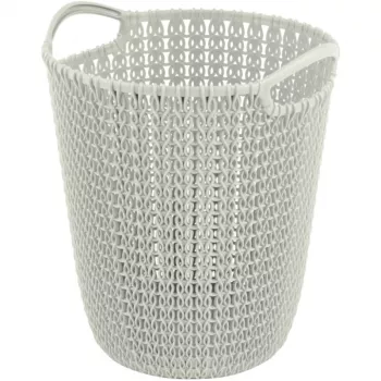 Coș de hârtie CURVER Knit 7L alb 23x24x27cm