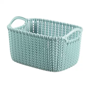 Coș de depozitare dreptunghiular CURVER Knit XS 3L albastru 25x18x14cm