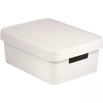 Curver Infinity Recycled cutie de depozitare 11L cu capac, Alb