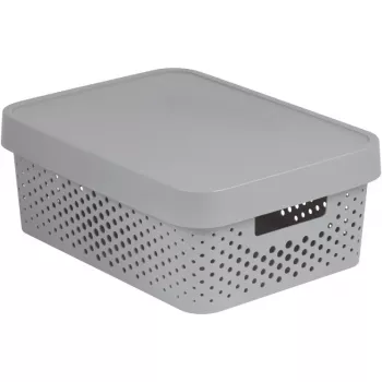 Cutie de depozitare CURVER Recycled Infinity 11L 36x27x14 cm gri