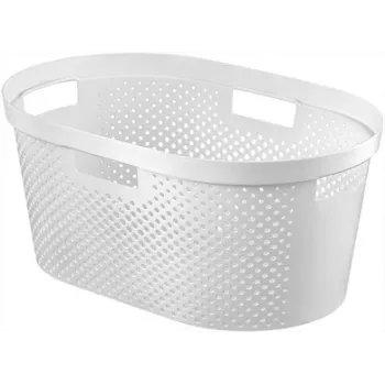 Coș de rufe CURVER Infinity Recycled 40L 59x39x27cm alb