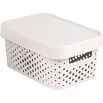 Cutie de depozitare CURVER Infinity Recycled 4,5L cu capac, albă