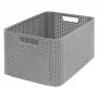 Cutie de depozitare CURVER Style L 43,6 x 32,6 x 23 cm gri deschis efect rattan 33L